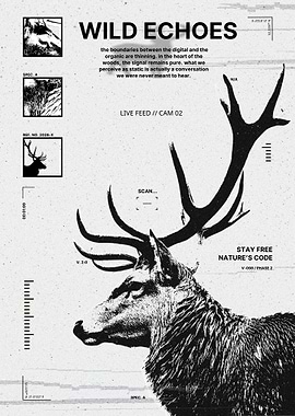Wild Echoes Deer Poster