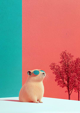 Capybara Wearing Sunglasses