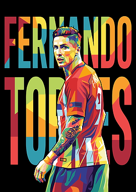 Fernando Torres Pop Art Portrait