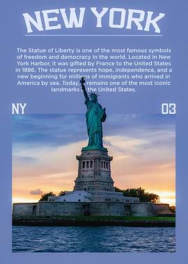 New York Statue of Liberty Travel Poster