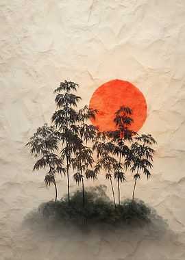 Bamboo Forest at Sunset