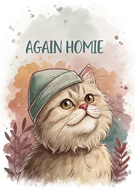 Cute Cat Wearing a Beanie