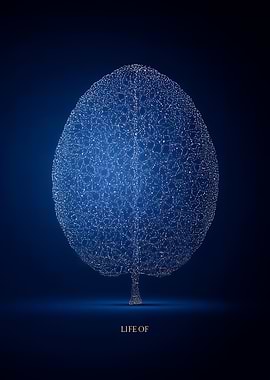 Abstract Digital Tree of Life