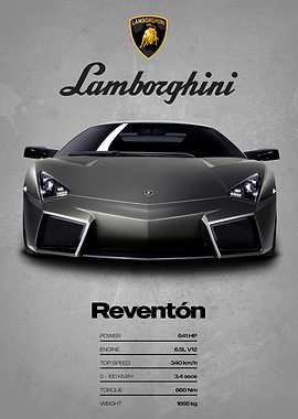 Lamborghini Reventón Poster