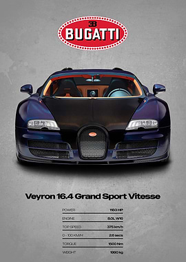Bugatti Veyron Grand Sport Vitesse Poster