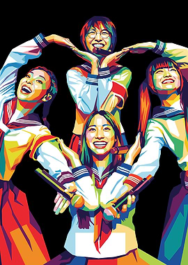 Colorful Pop Art of Idols