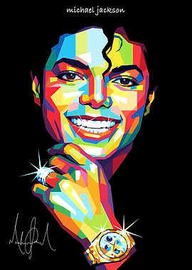 Colorful Michael Jackson Portrait