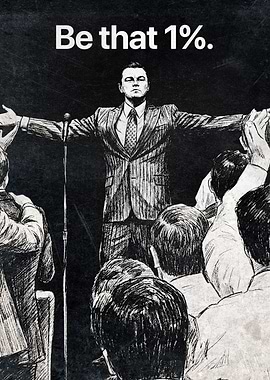 Inspirational Poster – “Be That 1%” Success Mindset Wall Art