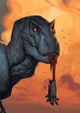 Tyrannosaurus Rex with Prey