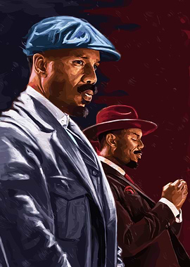 Two men in vintage suits and hats