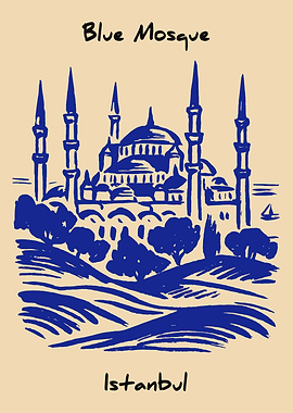 Blue Mosque Istanbul Sketch