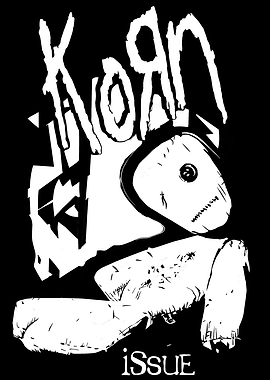 Korn Issue Logo black and white