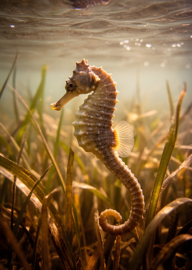 Seahorse in Seagrass