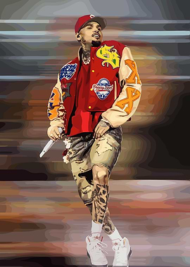 Chris Brown Performing on Stage