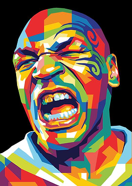 Mike Tyson Pop Art Portrait