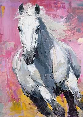 White Horse in Motion