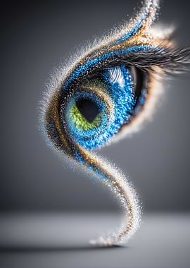 Abstract Peacock Eye Swirl