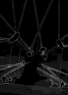 Dark Figure Bound by Chains