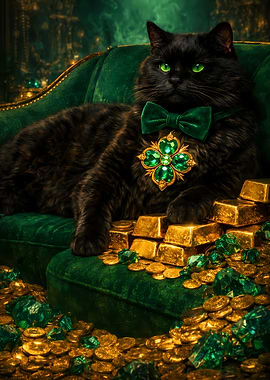 Reclining Emerald Green Papillon Golden Medal