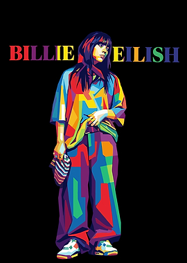 Billie Eilish Pop Art Portrait