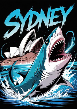 Shark and Sydney Opera House