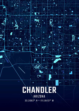 Chandler Arizona Midnight City Map