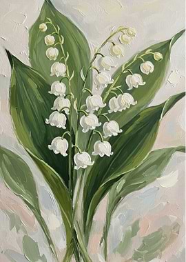 Lily of the Valley Painting