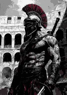 Spartan Warrior in Colosseum