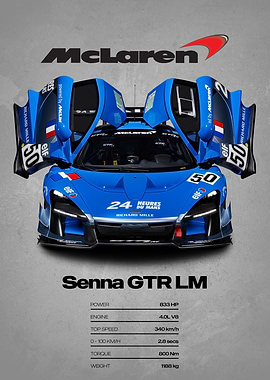 McLaren Senna GTR LM Poster
