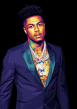 Blueface Pop Art Portrait