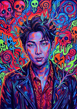 Psychedelic Portrait of Namjoon