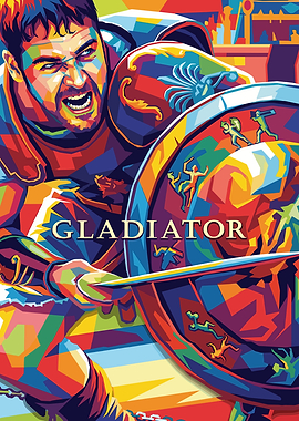 Gladiator Movie Poster Pop Art