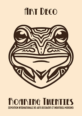 Art Deco Frog Poster