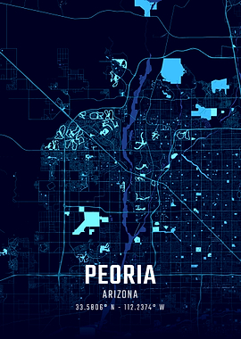Peoria Arizona Midnight City Map