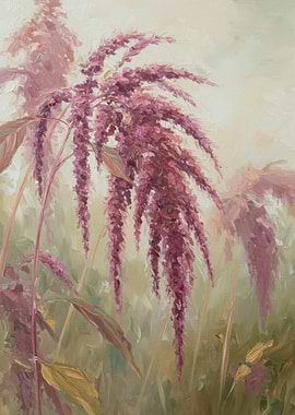 Pink Amaranth Flowers Painting