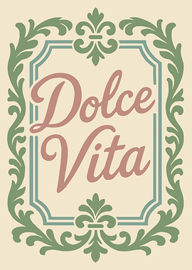 Dolce Vita Text Art