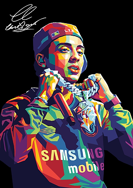 Central Cee Colorful Portrait o