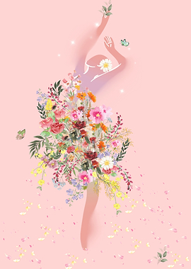 Woman Made of Flowers