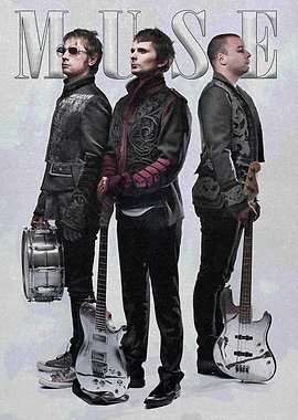 Muse band members with instruments