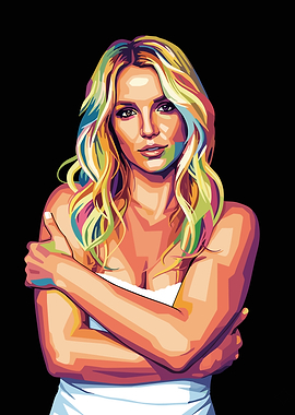Britney Spears Pop Art Portrait