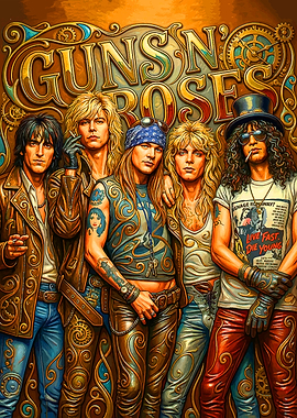 Guns N' Roses Band Portrait