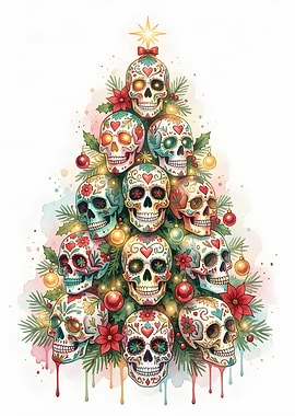 Sugar Skull Christmas Tree