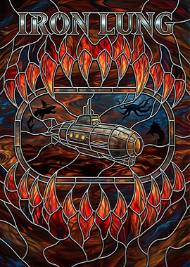 Iron Lung Submarine Stained Glass Art