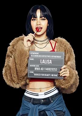 Lalisa Mugshot with Lollipop