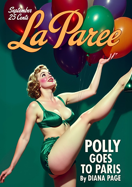 Pin-up girl with balloons