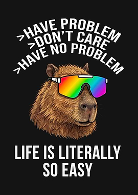 Capybara with Rainbow Sunglasses