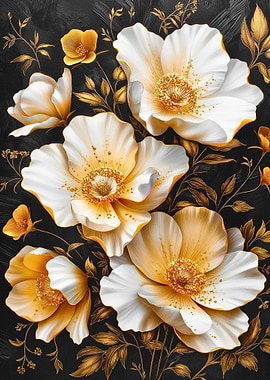 White and Gold Floral Arrangement