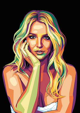 Pop Art Portrait of Britney Spears