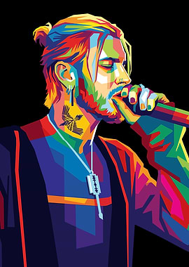 Colorful Portrait of a Rapper