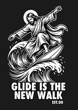 Jesus Surfing on Waves